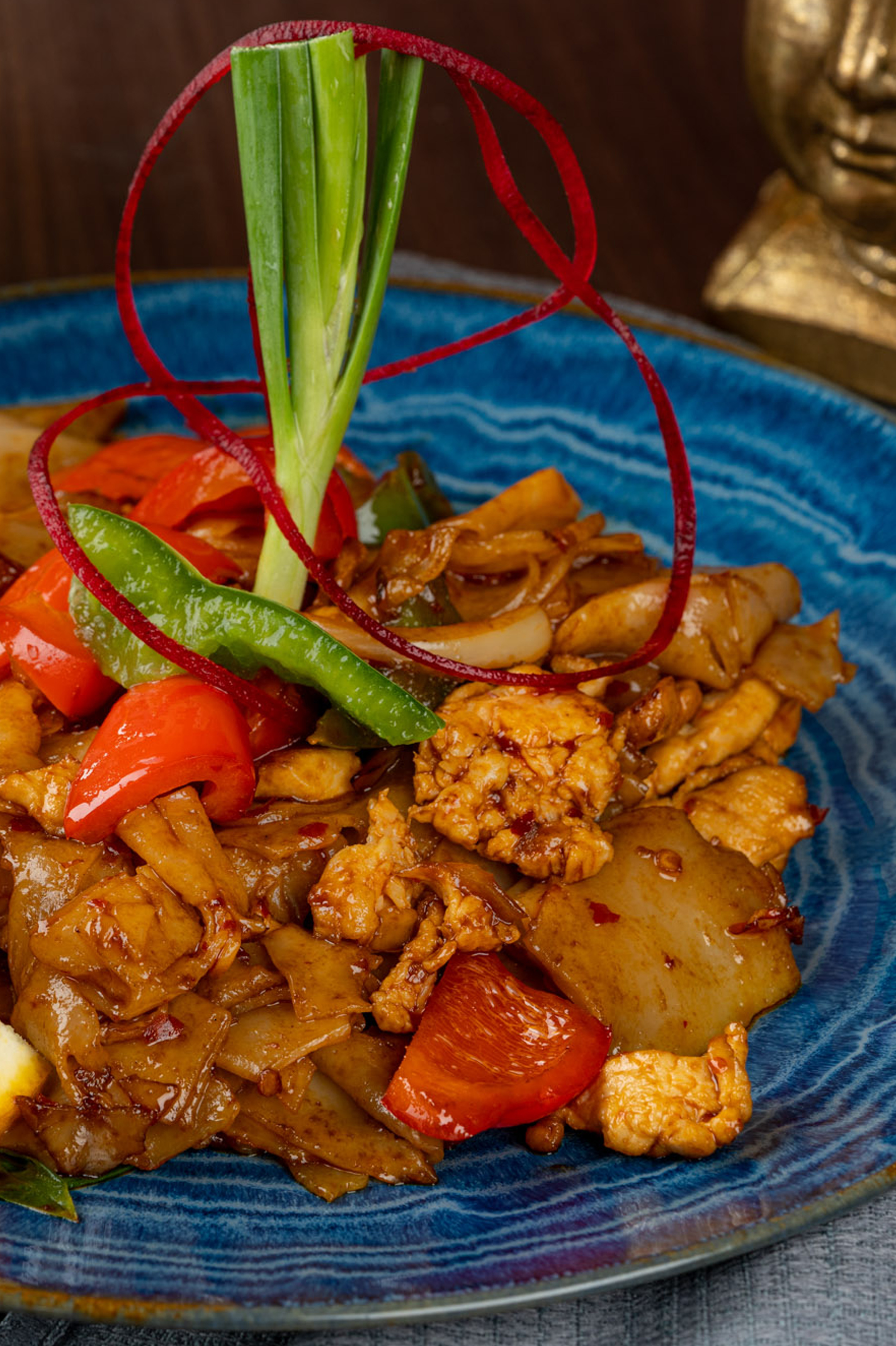 Freshly prepared traditional Thai food at Krabi Thai Restaurant, Toronto